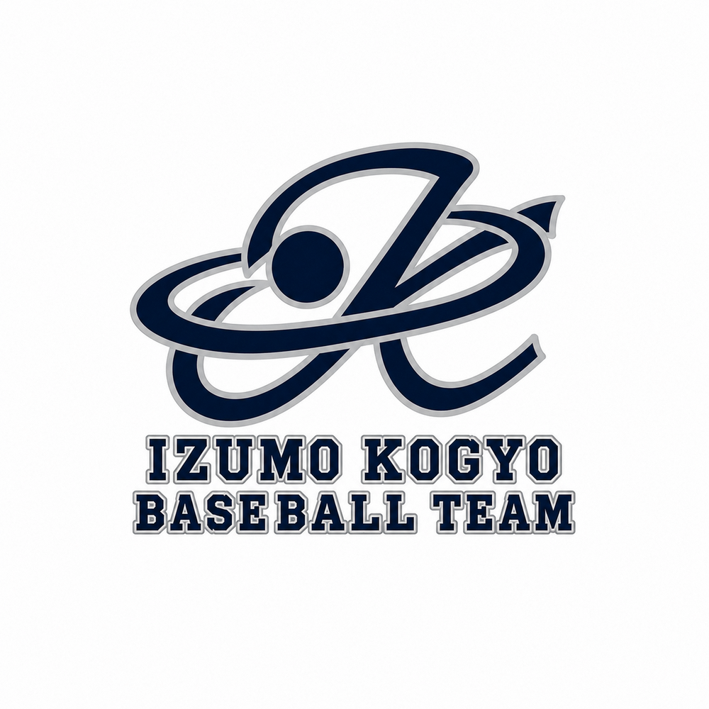 出雲工業野球部ロゴ（ホワイト）